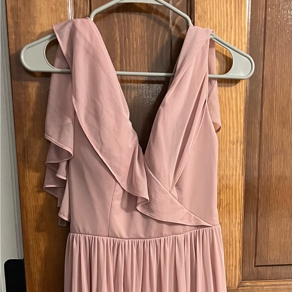 Elegant Pink Strapless Dress
